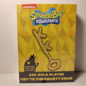 Spongebob Squarepants 24k Gold Plated Key To The Krusty Krab Figurine